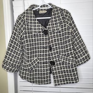 Vintage Tweed Short Jacket Blazer Sz M
